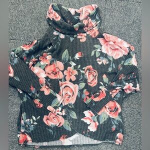 Lularoe Wrap Floral Sweater Medium